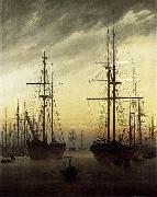 Caspar David Friedrich View of a Harbour Spain oil painting artist